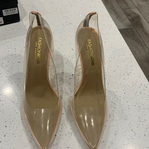 Fashion Nova clear high heels